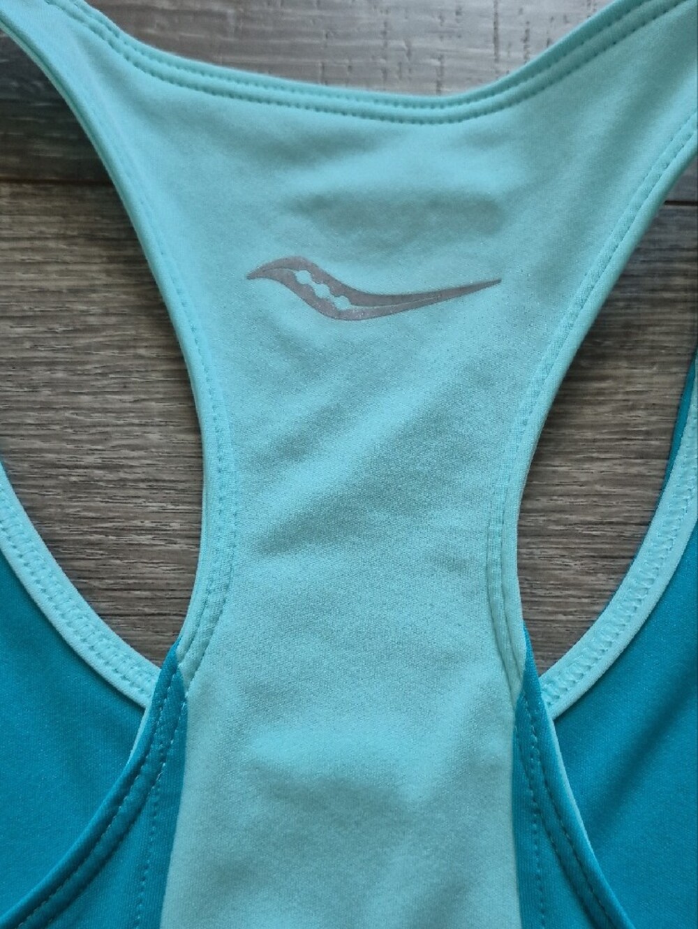 Saucony Women's Teal Racerback Performance Tank - Picture 5 of 6